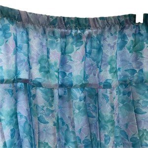 Vintage CB Plus Size Pleated Blue Floral Skirt SZ 18WP